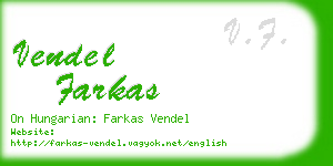 vendel farkas business card